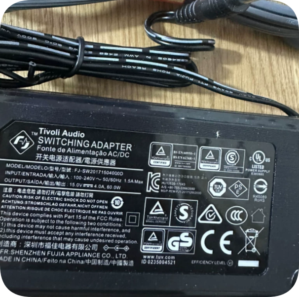 *Brand NEW*15 Volt 4 Amp 60W Desktop AC DC Power Transformer Model FJ-SW20171504000D OEM